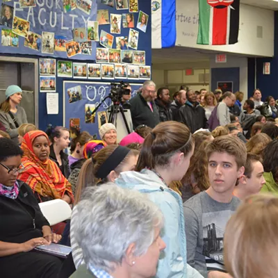 Image: Parents, Teachers and Students Plead Against Cuts at Burlington School Board Meeting