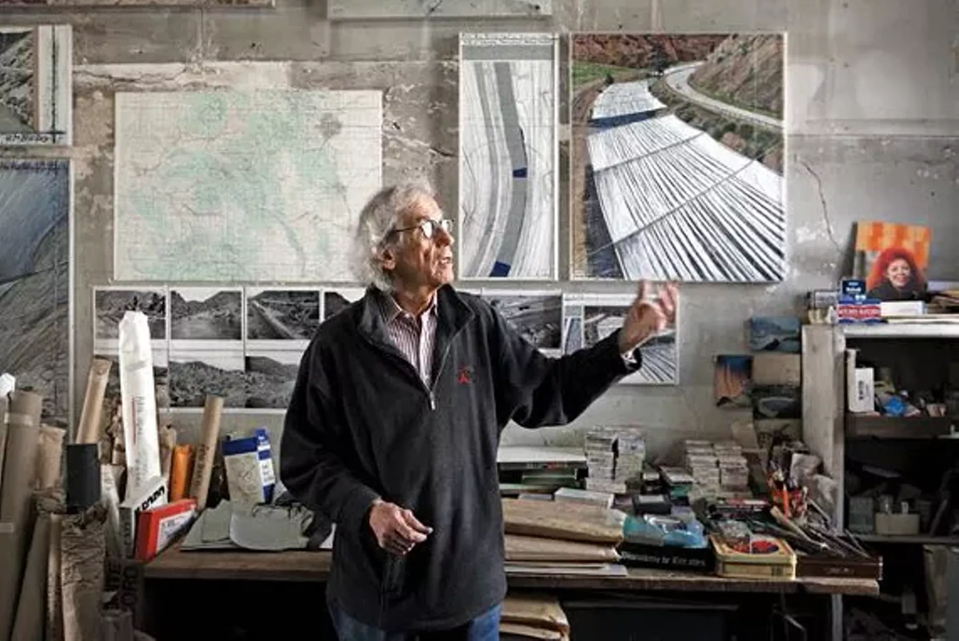 Christo in his studio, 2011