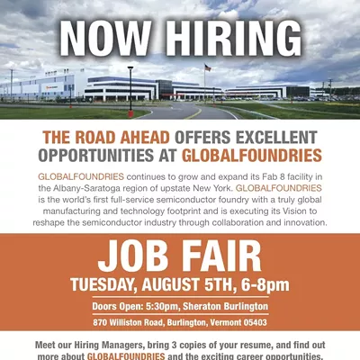 Image: GlobalFoundries to Hold Job Fair in Burlington