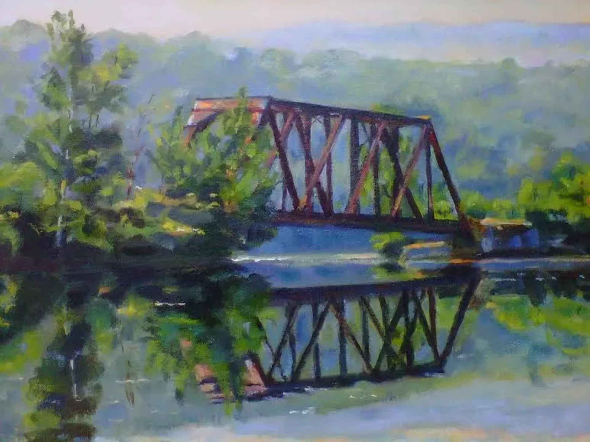 "Railroad Trestle Over Pompanoosuc" by Kit Farnsworth
