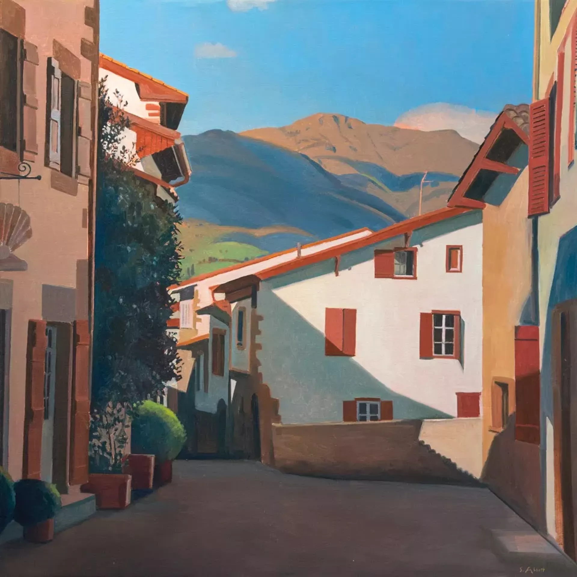 "Camino Day 1, St. Jean Pied de Port, Pyrenees&rdquo; by Susan Abbott