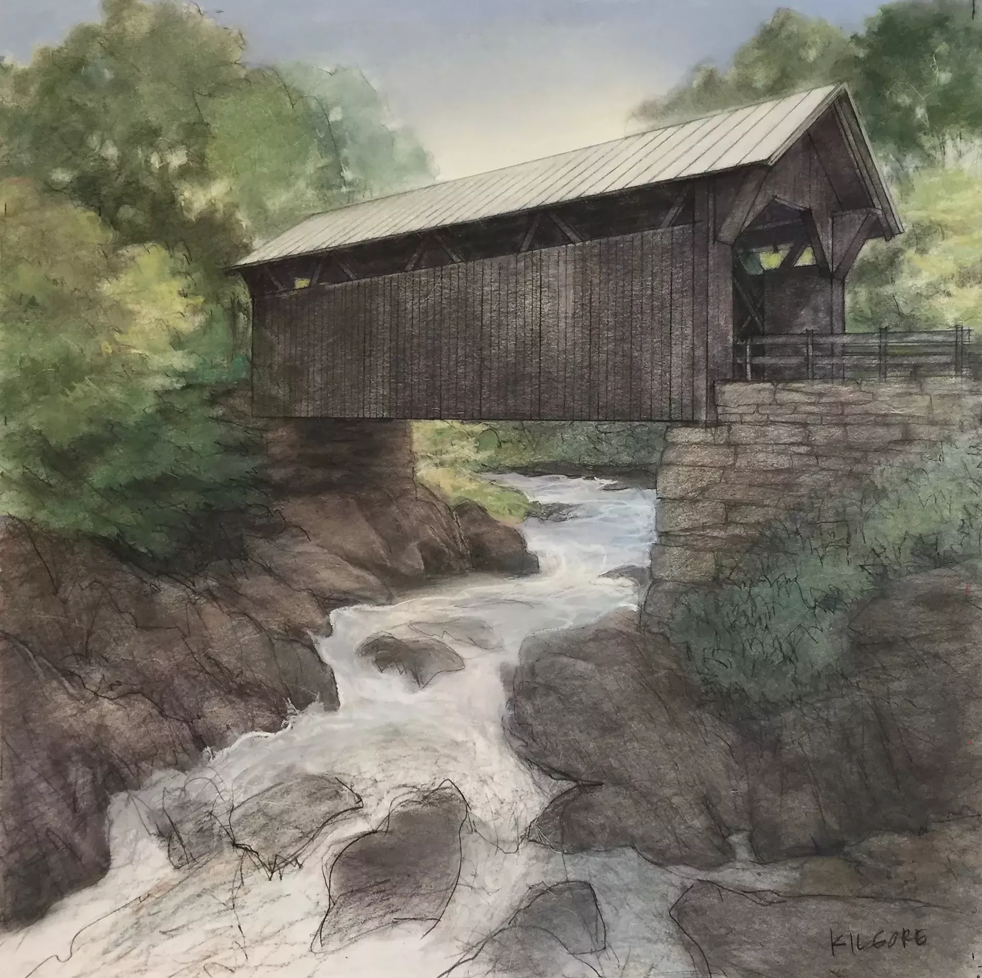 "Gold Brook Covered Bridge" by Jess Kilgore