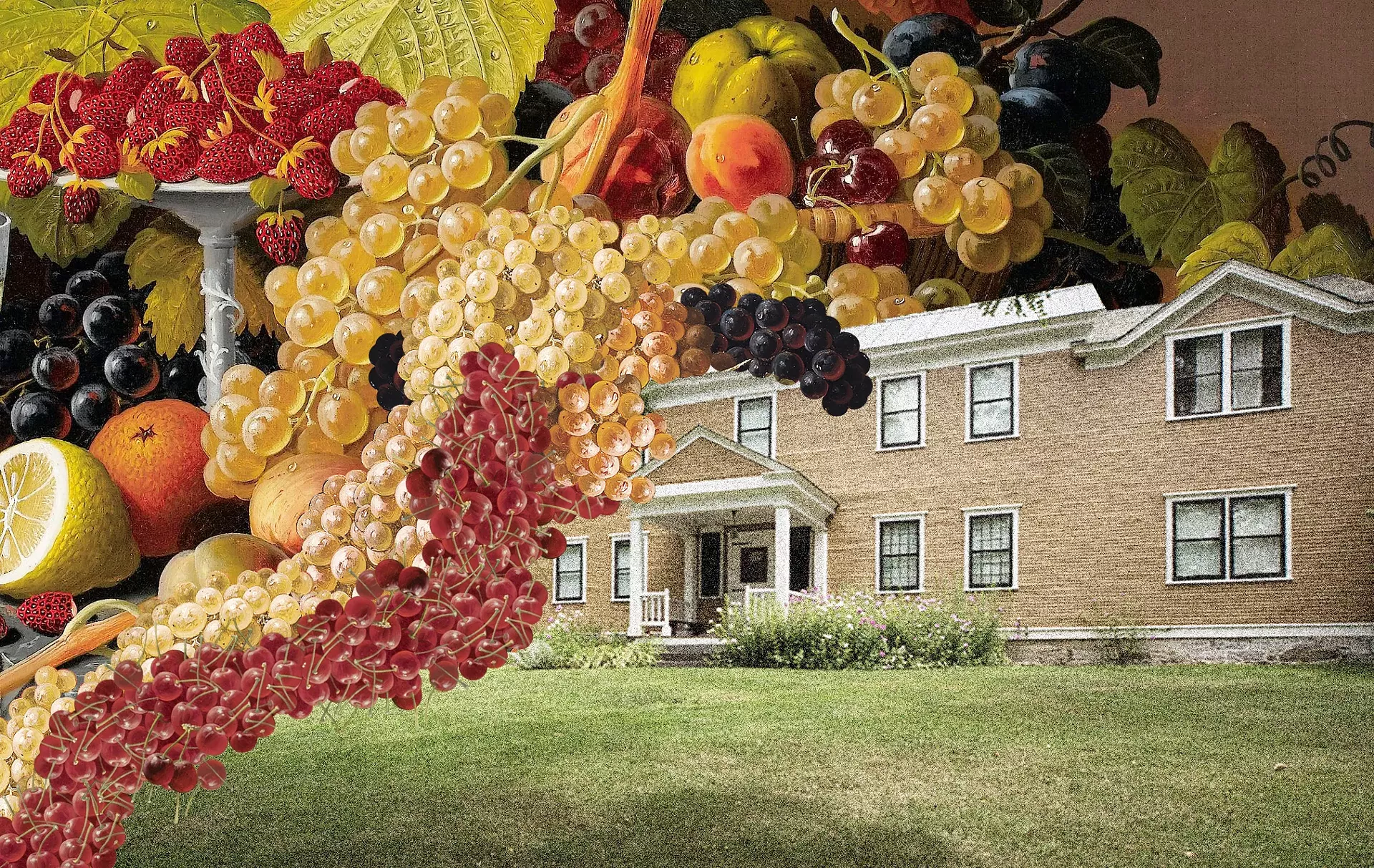 "Cherries and Grapes Were Good That Year," collage by Ric Kasini Kadour