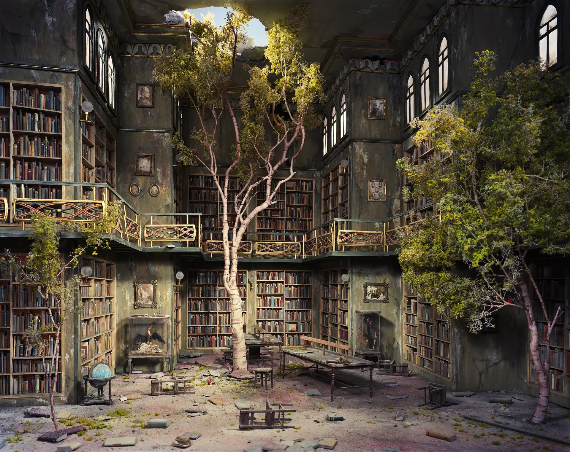 "Library" by Lori Nix and Kathleen Gerber