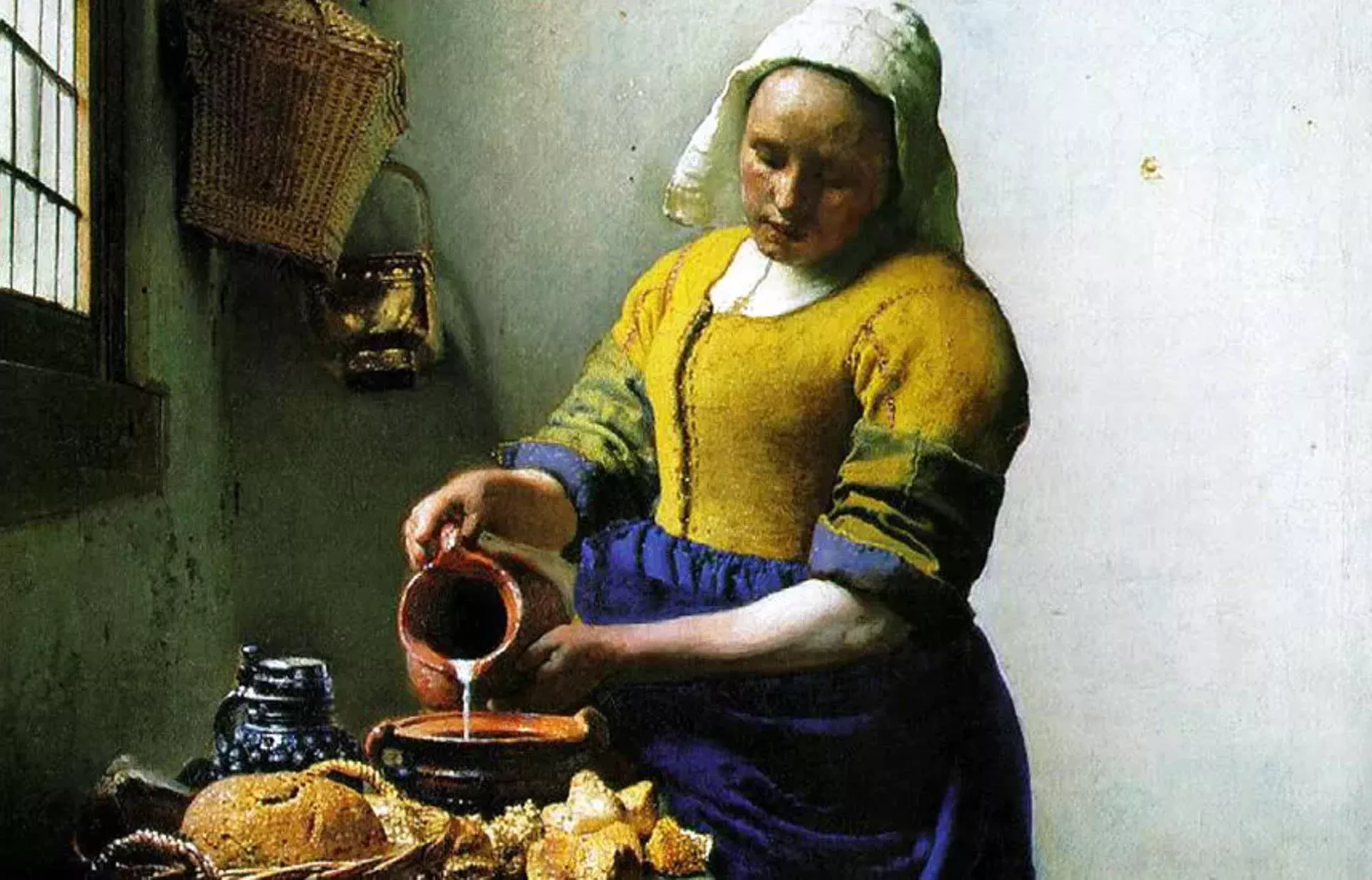 "The Milkmaid," detail, by Jan Vermeer