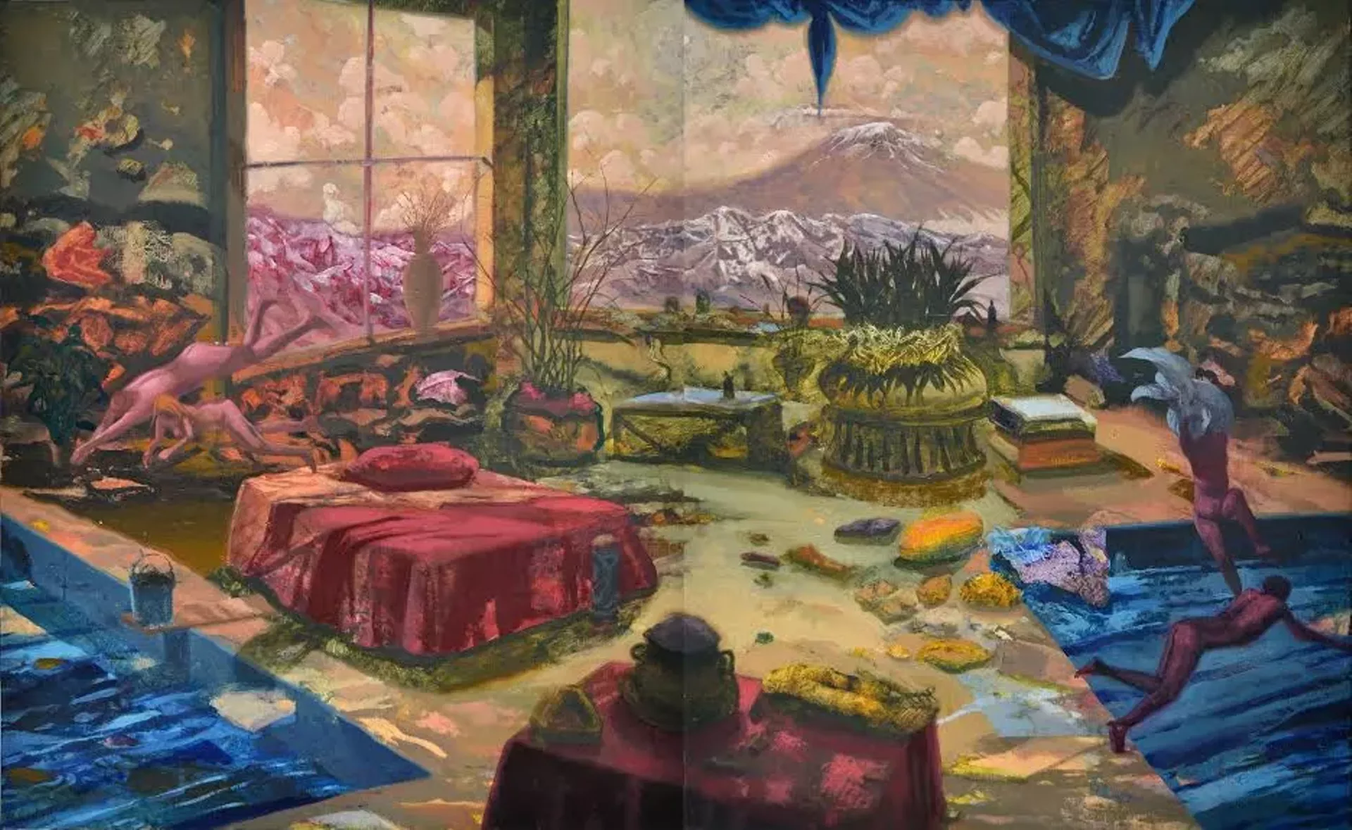 "The Divers and Bedroom" (detail of diptyich) by James McGarrell