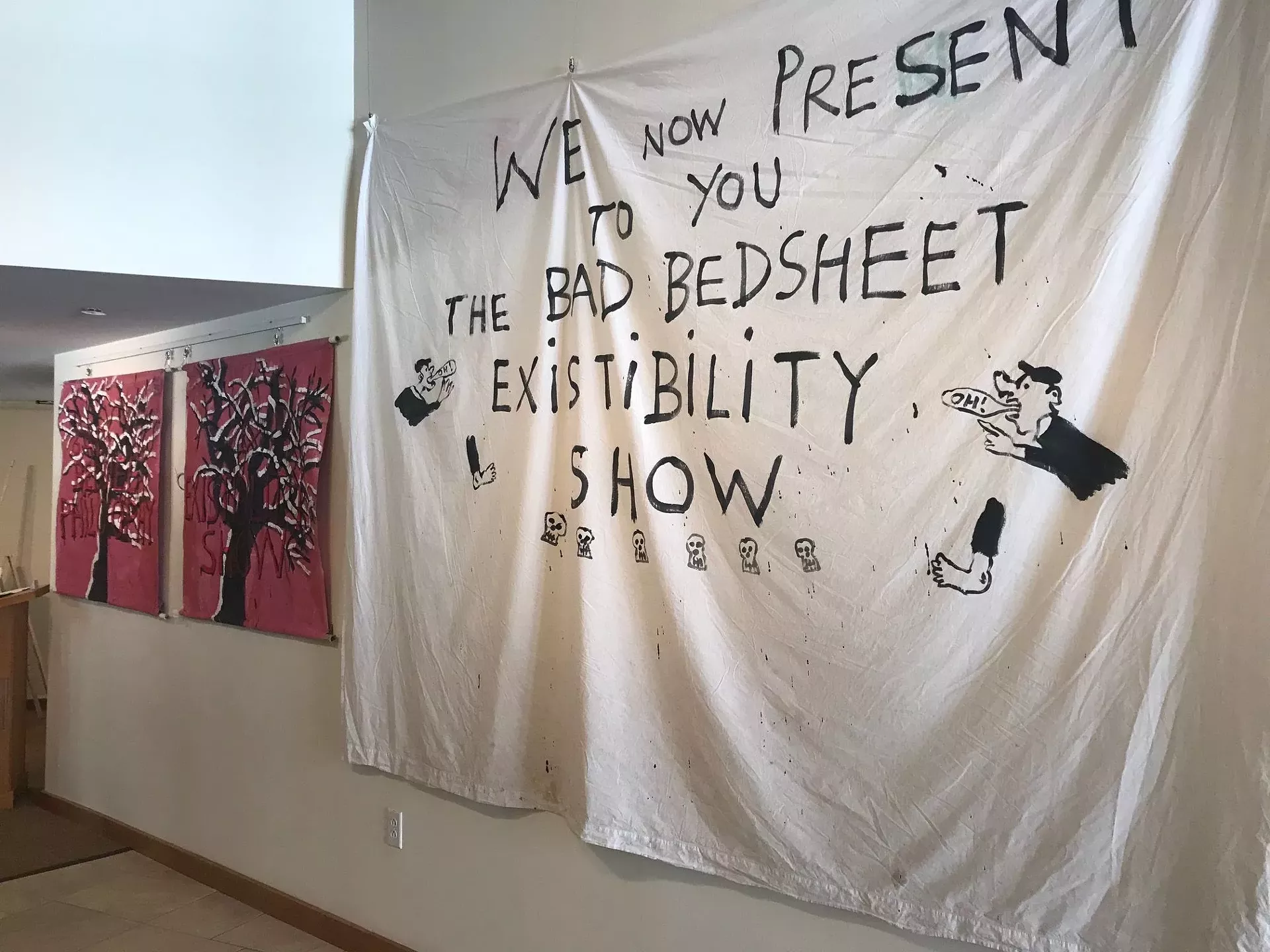 Installation view of works by Peter Schumann
