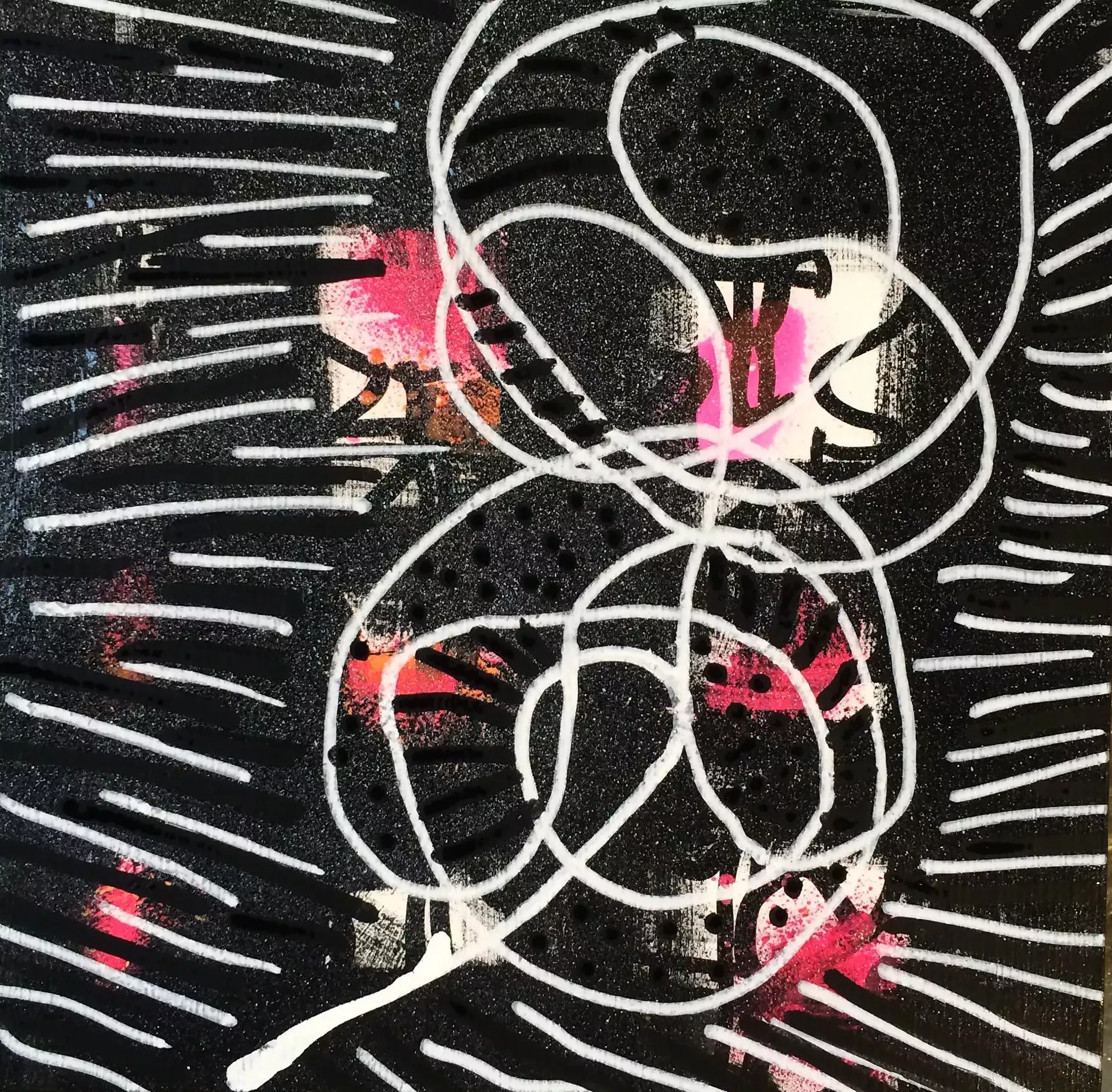 "Pixie Doodle White Lines Tell About a Flower" by Jean Cherouny