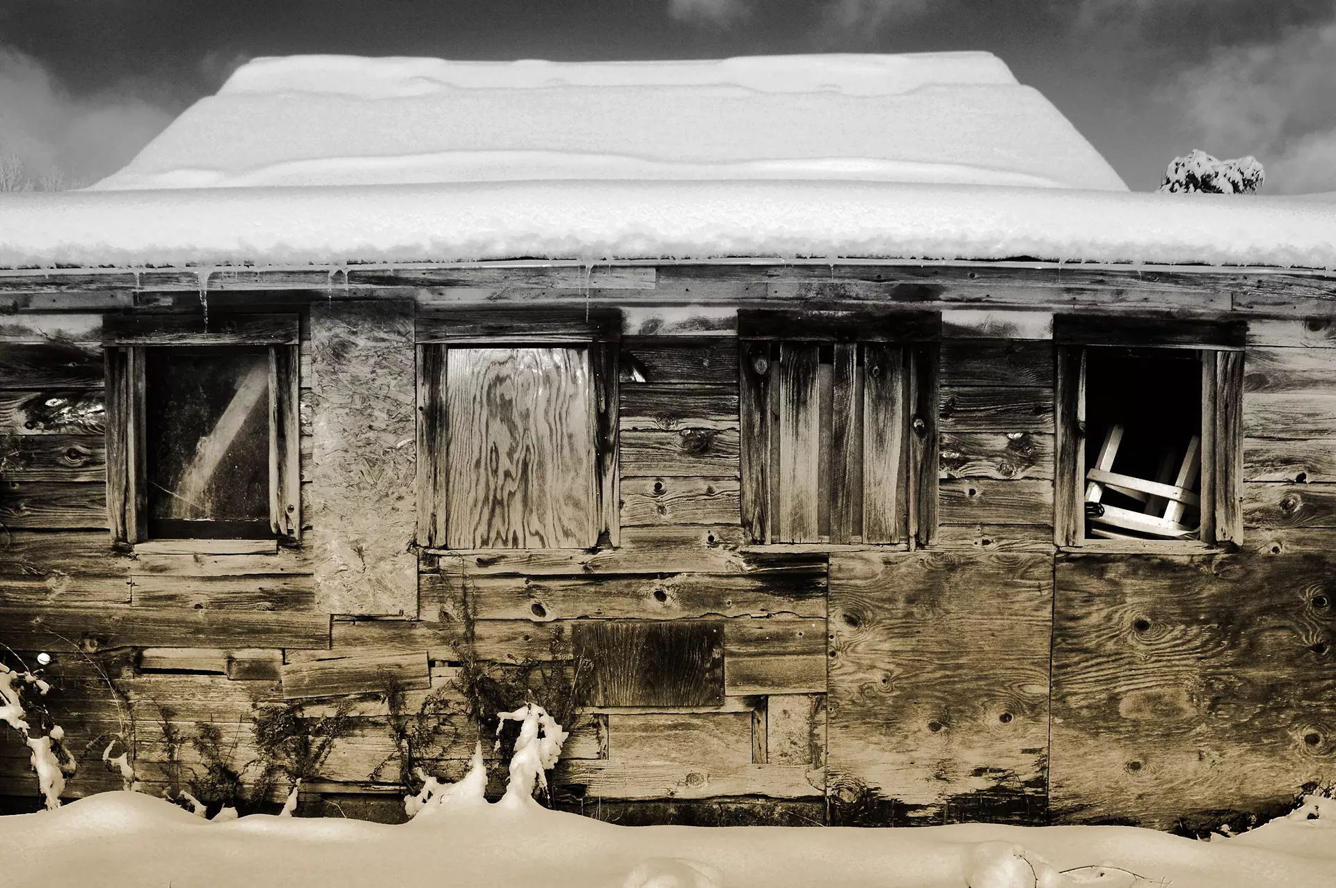 "Four Barn Windows," photograph by Denise Bach