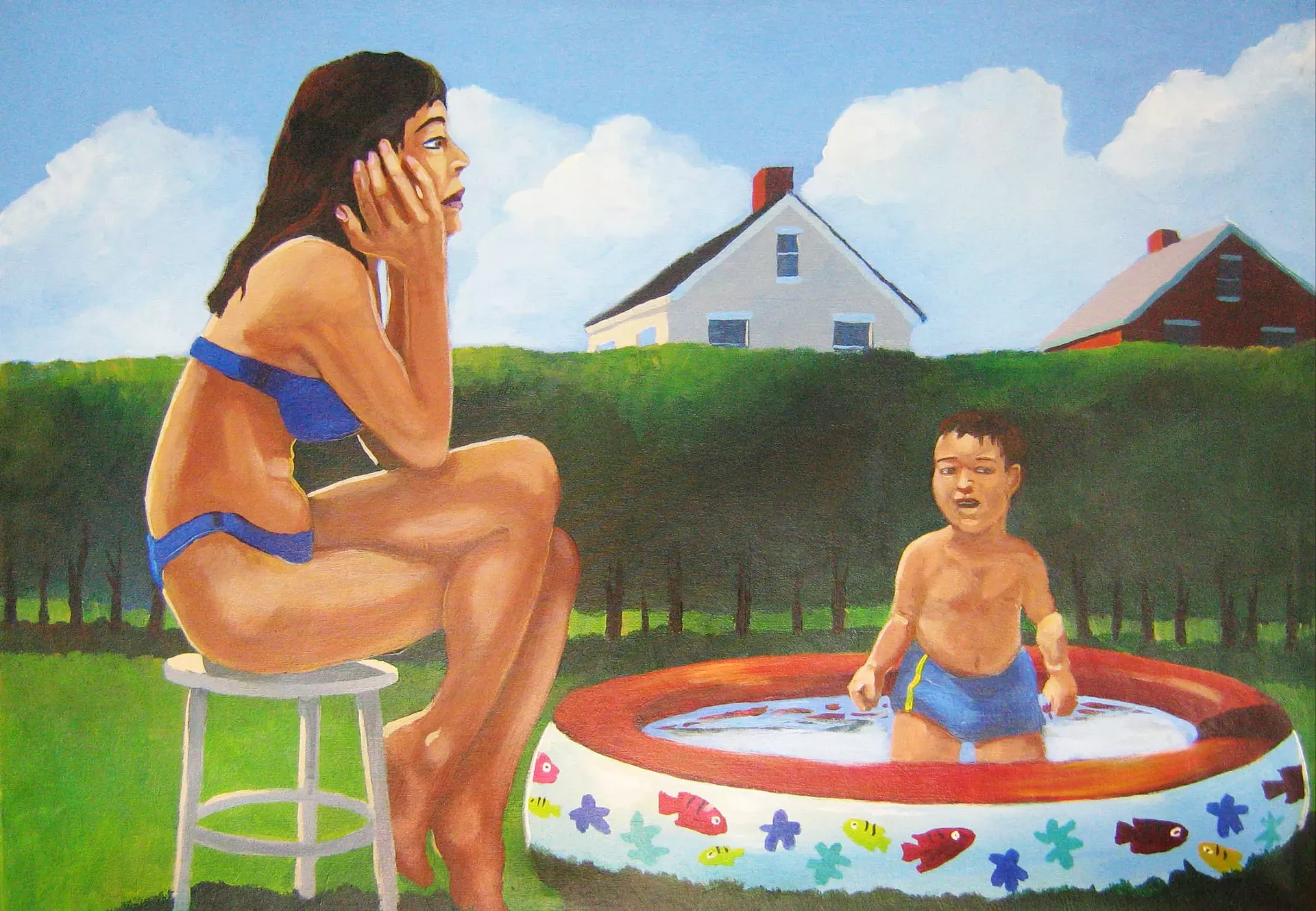 "Hot Day," painting by Robert Waldo Brunelle Jr.