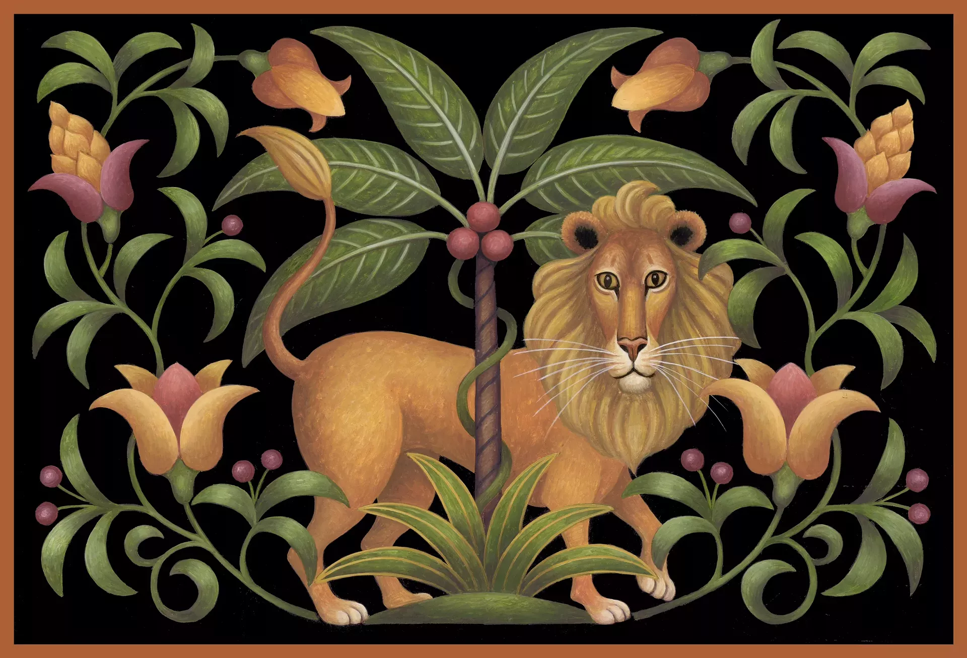 "Fantasia Lion," painting by Stephanie Stouffer