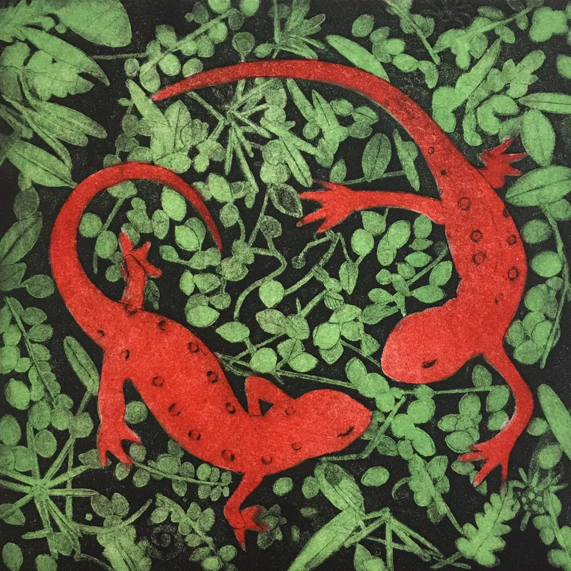 Intaglio print by Judith Lampe