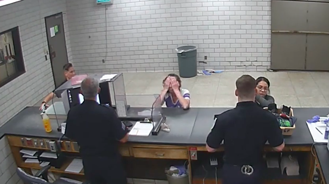 Image: Madelyn Linsenmeir to Cops in Booking Video: 'I'm Very Ill Right Now'