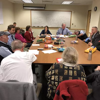Image: Vermont Senate Democrats Strategize Behind Closed Doors