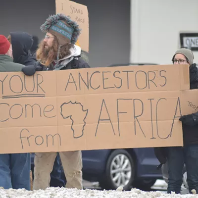 Image: Slideshow: White Supremacist Rally Fizzles but Fascist Fighters Show Up