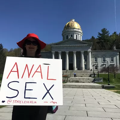 Image: Montpeculiar: A Message of 'Anal Sex' in Front of the Statehouse