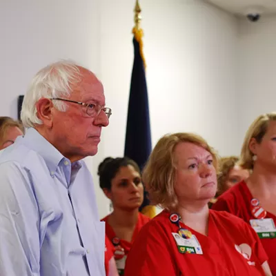 Image: Sanders Speaks Out for UVM Medical Center Nurses