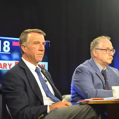 Image: Guns and Taxes: Scott, Stern Face Off in First Gubernatorial Debate