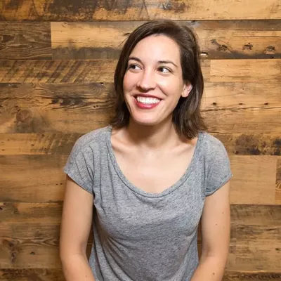 Image: Vermont Expat Comic Carmen Lagala on Taping 'Colbert' Set