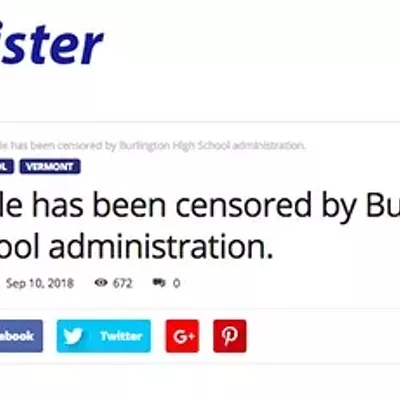 Image: Burlington Principal Reverses Course, Allows Students to Publish Story
