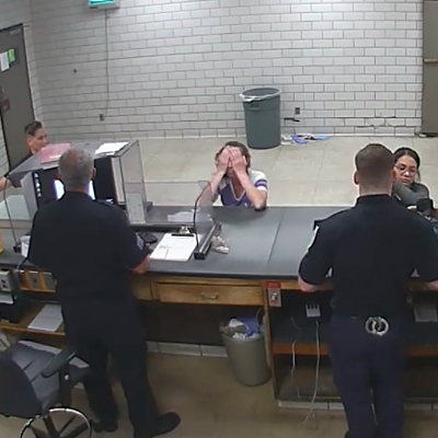 Image: Madelyn Linsenmeir to Cops in Booking Video: 'I'm Very Ill Right Now'