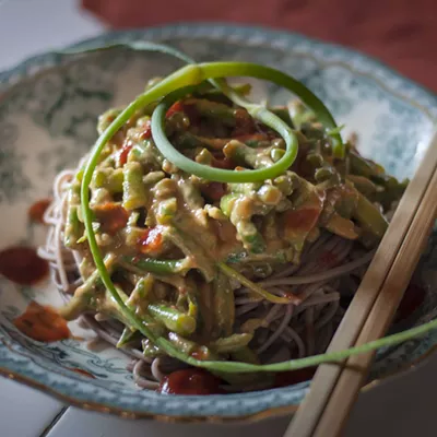 Image: Farmers Market Kitchen: Sesame-Peanut Garlic Scapes