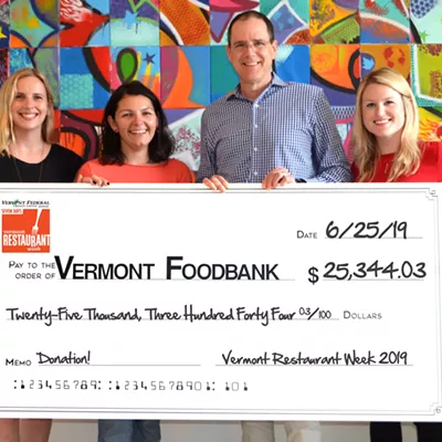Image: Vermont Restaurant Week Celebrates 10th Anniversary with Record Gift to Vermont Foodbank