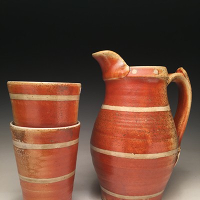 Pitcher and tumblers by Rising Meadow Pottery