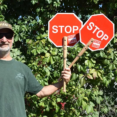 Image: Crossing Guards for Sanders? Burlington Man Says 'Go'