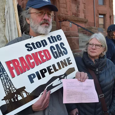 Image: Arrests Outside State Offices Cap Days of Gas Pipeline Protests