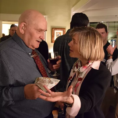 Image: Democratic Candidates Stump &mdash; in a Jericho Living Room