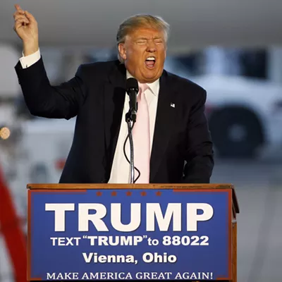 Image: Trump Slams Kasich, Reads Song Lyrics at Primary Eve Rally in Ohio