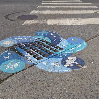 Image: Stream Team Decorates Burlington Storm Drains