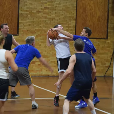 Image: Montpeculiar: Statehouse Crowd Sweats on a Basketball Court