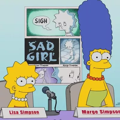 Image: Alison Bechdel Is One of Three Female Cartoonists Spoofed in "The Simpsons"