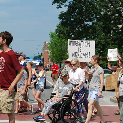 Image: Vermonters Take to the Streets to Protest Immigration Policies
