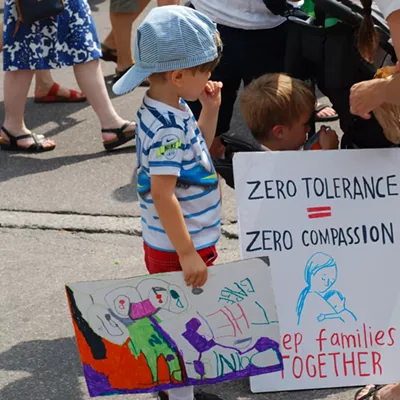Image: Vermonters Take to the Streets to Protest Immigration Policies