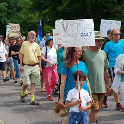 Image: Vermonters Take to the Streets to Protest Immigration Policies
