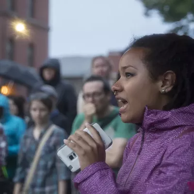 Image: Photos: A Burlington Vigil and Protest for Alton Sterling and Philando Castile
