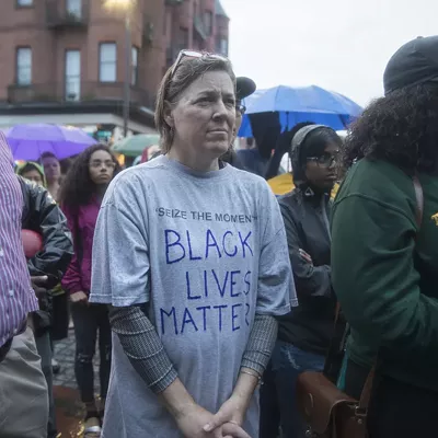 Image: Photos: A Burlington Vigil and Protest for Alton Sterling and Philando Castile