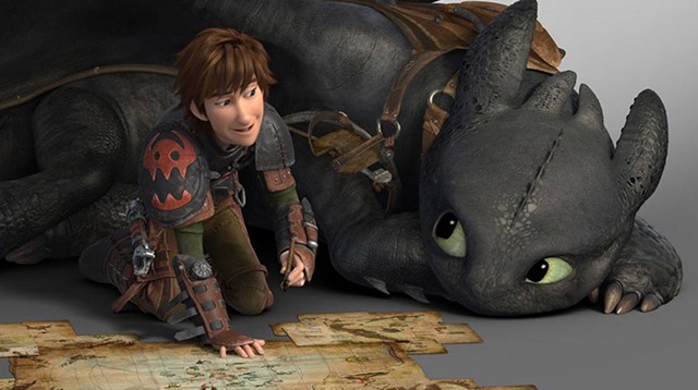 a boy and his dragon Toothless and Hiccup play explorer and find trouble in this DreamWorks sequel.