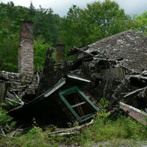 A house in the deserted village of Tahawus, N.Y.