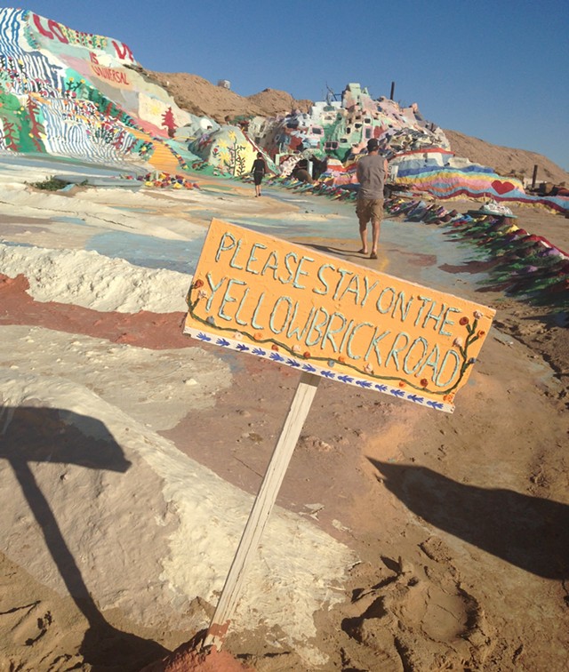 A "sign" on Salvation Mountain - PAULA ROUTLY