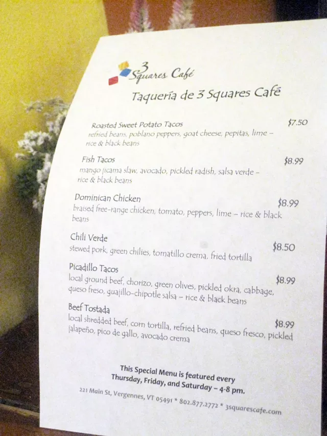 Alice Eats: Taquer&iacute;a de 3 Squares Caf&eacute;