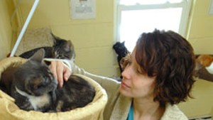 Anne Ros at the Central Vermont Humane Society