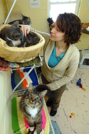 JEB WALLACE-BRODEUR - Anne Ros at the Central Vermont Humane Society
