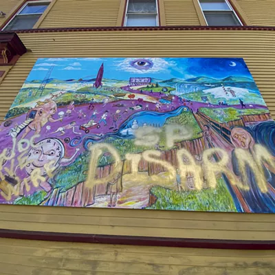 Image: Art Broken: A Mural Defaced, Then Cleaned Up, in the Old North End