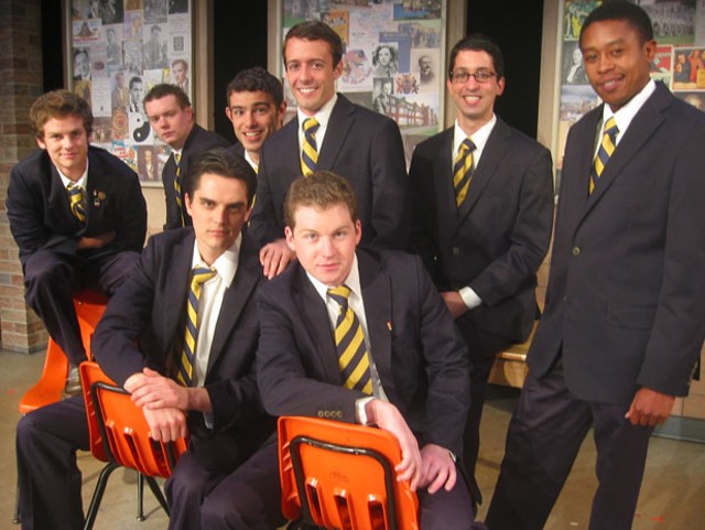 Back row, left to right: Matthew Johnson,  Justin Fuller, Ben Starr, Trey Mitchell,  Armand Valdes, Michael Kudakwashe.  Front row, left to right: Matt Jared, Andrew Pandaleon