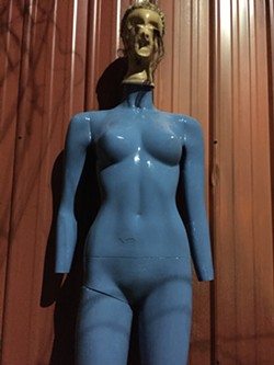Blue, handless mannequin - COURTESY OF JAKE RIFKEN