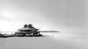"Boathouse in Winter" by Hing A. Kur, The Art of Lake Champlain